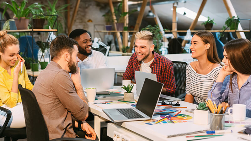 Saliant team collaborating with clients