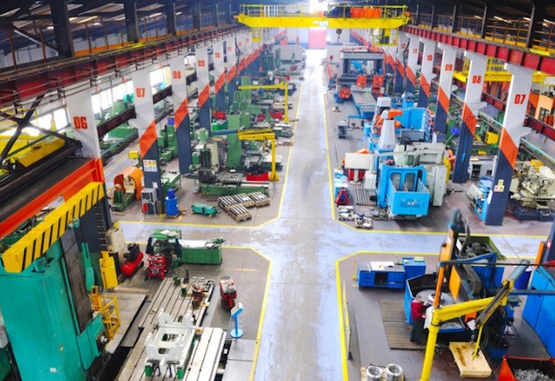 Interior of a modern factory floor