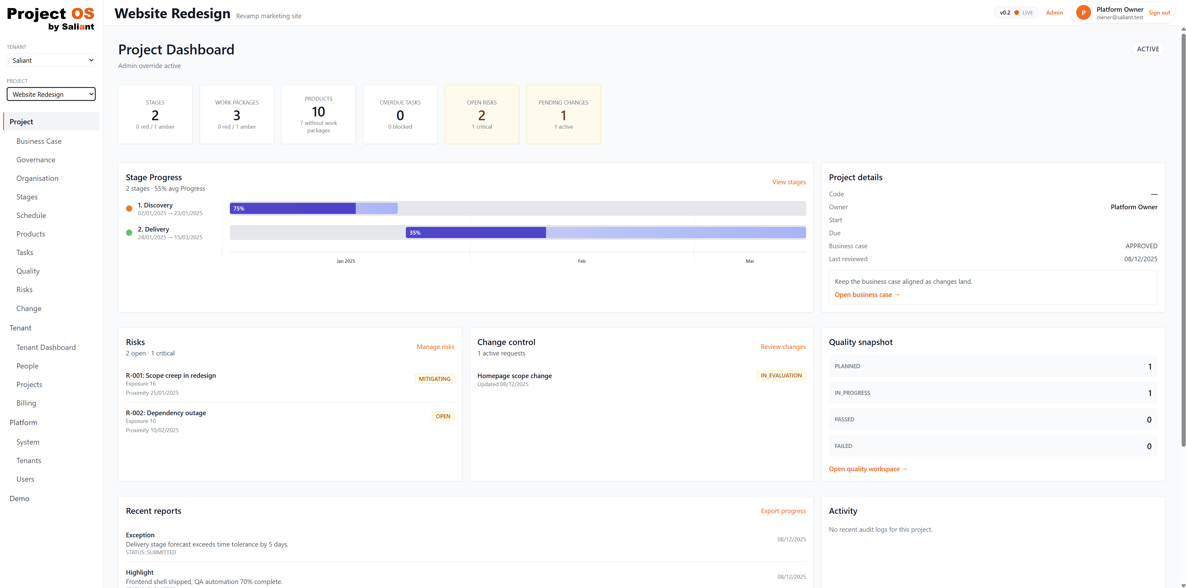 Project OS user interface preview